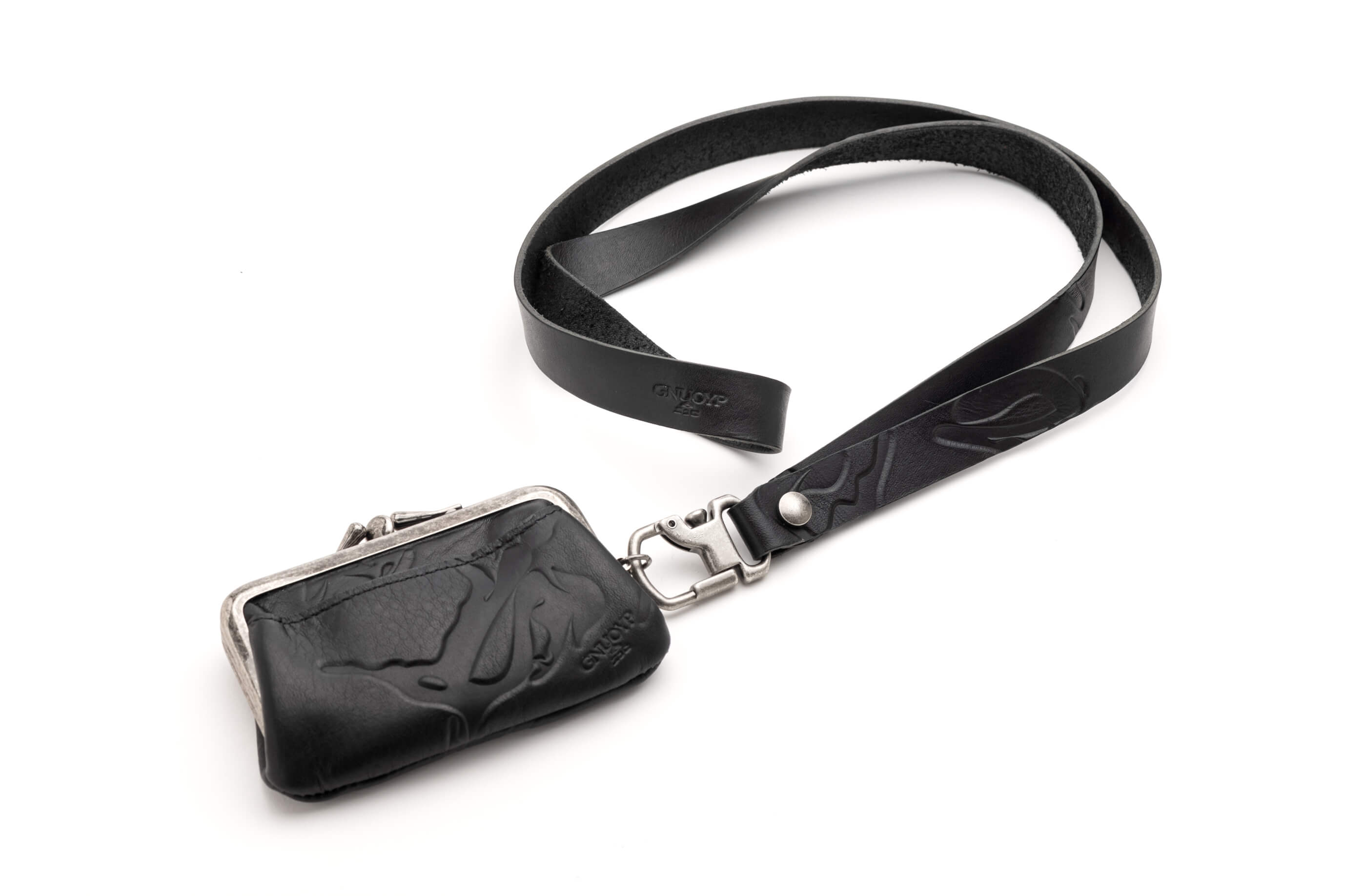 leather strap (WAVY) 20mm 銀黒バレル 画像2