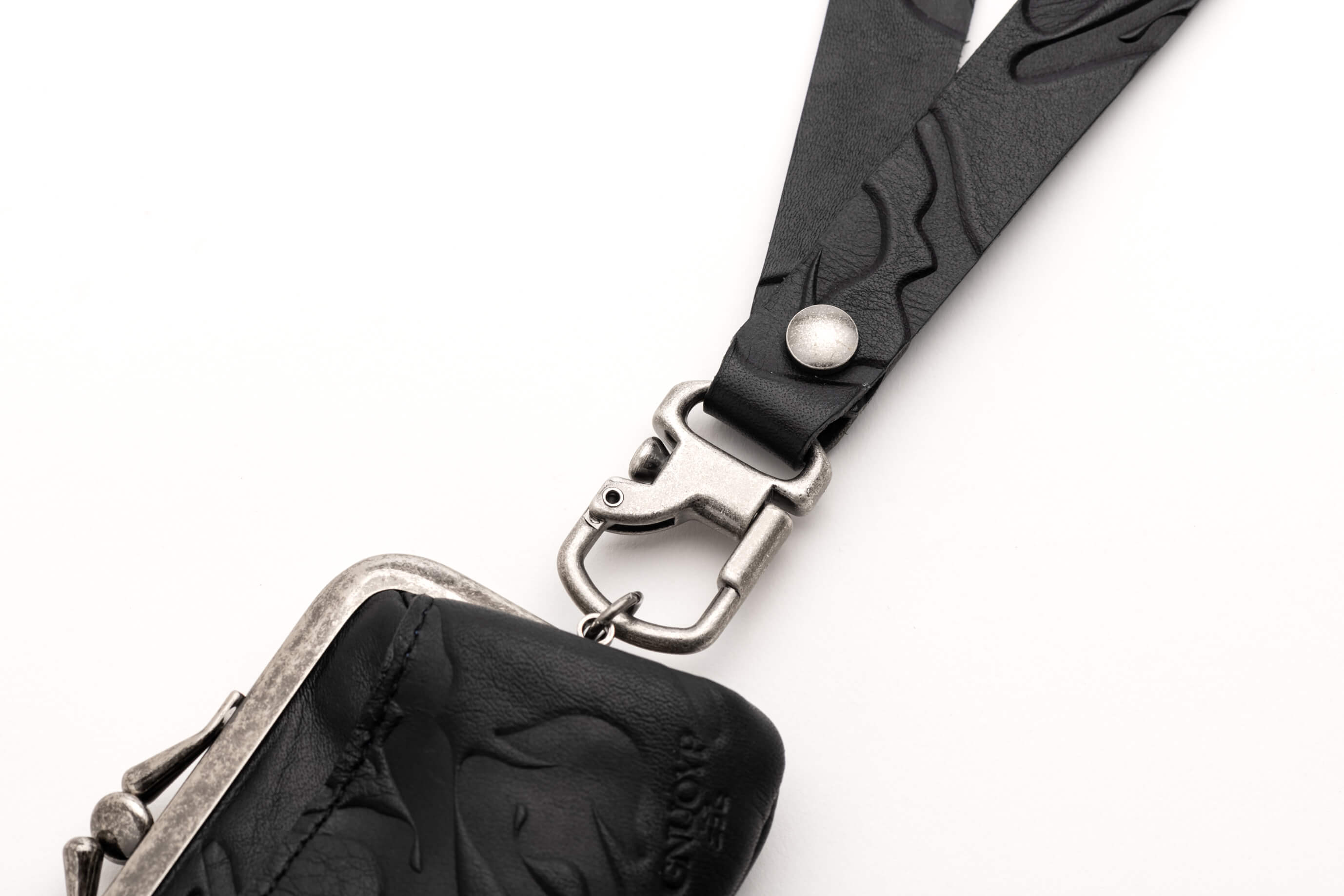 leather strap (WAVY) 20mm 銀黒バレル 画像4