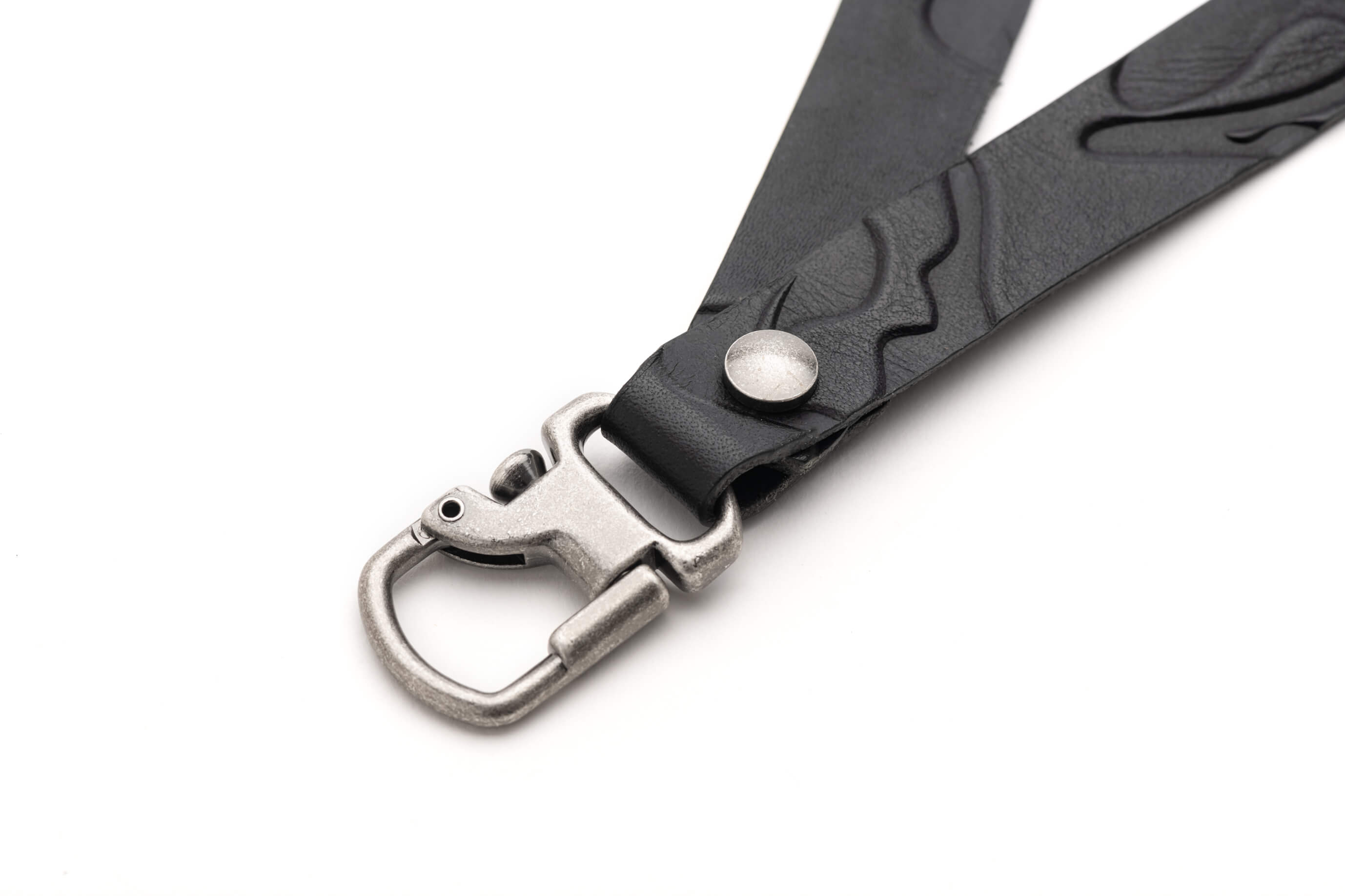 leather strap (WAVY) 20mm 銀黒バレル 画像7